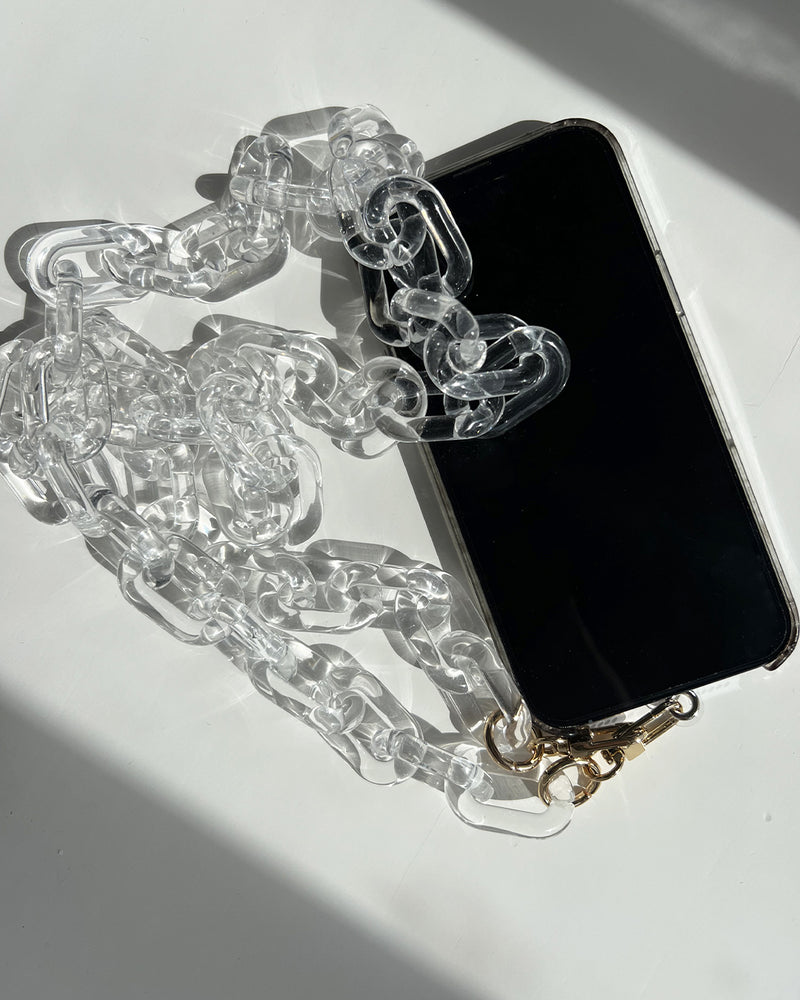 Chaine bijoux pour smartphone  - Transparent