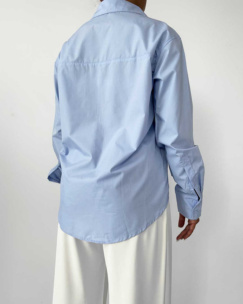 chemise oversize -  bleu ciel