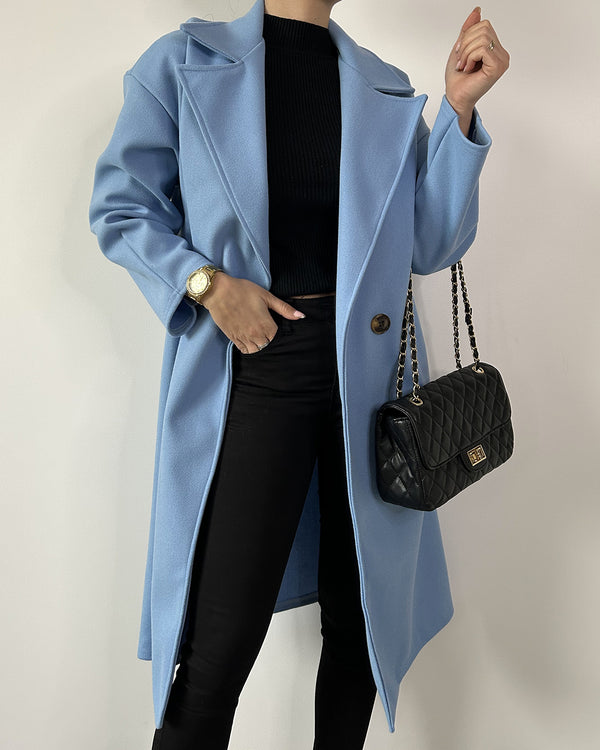 Manteau oversize - bleu ciel