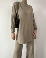 Ensemble maille cosy - TAUPE